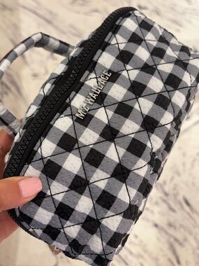 Black and White Gingham Metro Accordion Organizer MZ WALLACE plaid accordian